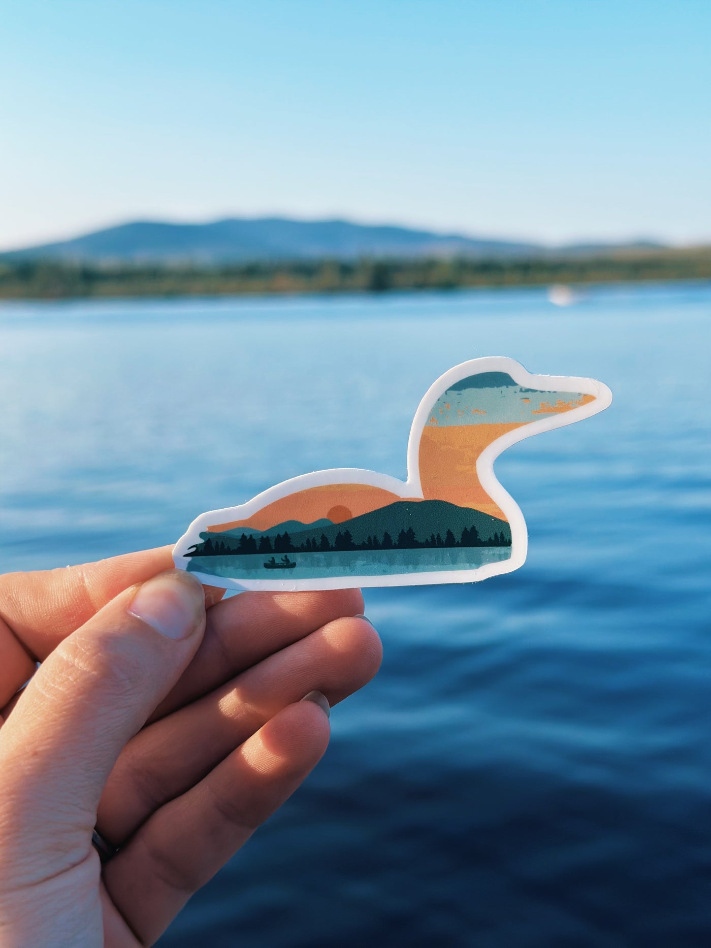 Maine Lake Starry Night Sticker | Maine Stickers | Reclaimed Maine Co.