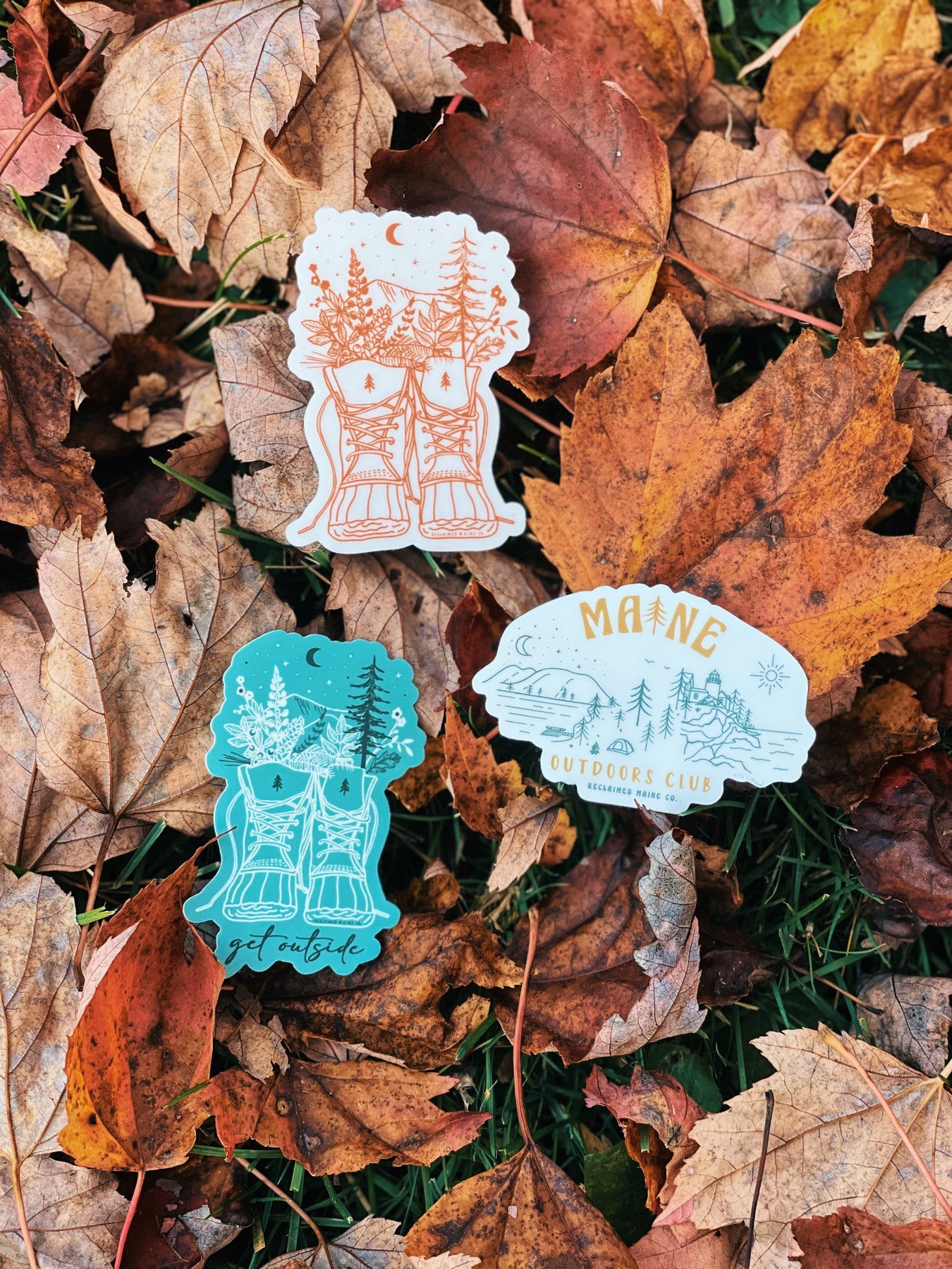 Bean Boot Sticker Get Outside Bean Boot Sticker | Reclaimed Maine Co.